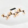 Koyoto Plafondlamp, Kogellampje Goud, Zwart, 10-lichts