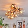 Koyoto Plafondlamp, Kogellampje Goud, Zwart, 10-lichts