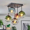 Gastor Plafondlamp, Kogellampje Blauw, Chroom, Groen, Duidelijk, Koperkleurig, Rookkleurig, 5-lichts