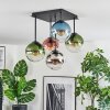 Gastor Plafondlamp, Kogellampje Blauw, Chroom, Groen, Duidelijk, Koperkleurig, Rookkleurig, 5-lichts
