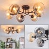 Koyoto Plafondlamp, Kogellampje 59 cm Amber, Duidelijk, Rookkleurig, 6-lichts