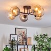 Koyoto Plafondlamp, Kogellampje 59 cm Amber, Duidelijk, Rookkleurig, 6-lichts