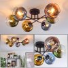 Koyoto Plafondlamp, Kogellampje 59 cm Blauw, Goud, Groen, Duidelijk, Koperkleurig, 6-lichts