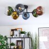 Koyoto Plafondlamp, Kogellampje 59 cm Blauw, Goud, Groen, Duidelijk, Koperkleurig, 6-lichts