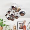 Koyoto Plafondlamp, Kogellampje Goud, Zwart, 10-lichts