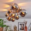 Koyoto Plafondlamp, Kogellampje Goud, Zwart, 10-lichts