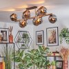 Koyoto Plafondlamp, Kogellampje Goud, Zwart, 10-lichts