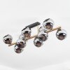 Koyoto Plafondlamp, Kogellampje Goud, Zwart, 10-lichts