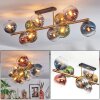 Koyoto Plafondlamp, Kogellampje Goud, Zwart, 10-lichts