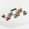 Koyoto Plafondlamp, Kogellampje Goud, Zwart, 10-lichts
