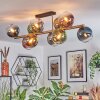 Koyoto Plafondlamp, Kogellampje Goud, Zwart, 10-lichts