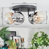 Chehalis Plafondlamp, Kogellampje Amber, Duidelijk, Rookkleurig, 4-lichts