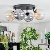 Chehalis Plafondlamp, Kogellampje Amber, Duidelijk, Rookkleurig, 4-lichts