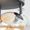 Chehalis Plafondlamp, Kogellampje 30 cm Amber, 4-lichts