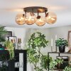 Chehalis Plafondlamp, Kogellampje 30 cm Amber, 4-lichts