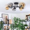 Ripoll Plafondlamp, Kogellampje Amber, Duidelijk, Rookkleurig, 6-lichts