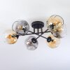 Ripoll Plafondlamp, Kogellampje Amber, Duidelijk, Rookkleurig, 6-lichts