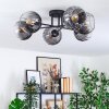Koyoto Plafondlamp, Kogellampje 59 cm Duidelijk, Rookkleurig, 6-lichts