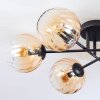 Koyoto Plafondlamp, Kogellampje 59 cm Amber, Duidelijk, 6-lichts