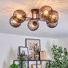 Koyoto Plafondlamp, Kogellampje 59 cm Rookkleurig, 6-lichts