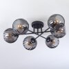 Koyoto Plafondlamp, Kogellampje 59 cm Rookkleurig, 6-lichts