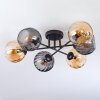 Koyoto Plafondlamp, Kogellampje 59 cm Amber, Rookkleurig, 6-lichts