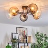 Koyoto Plafondlamp, Kogellampje 59 cm Amber, Duidelijk, Rookkleurig, 6-lichts