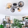Koyoto Plafondlamp, Kogellampje 59 cm Amber, Duidelijk, Rookkleurig, 6-lichts