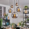 Koyoto Hanglamp, Kogellampje, Hanglamp Goud, Zwart, 5-lichts