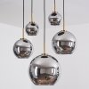 Koyoto Hanglamp, Kogellampje, Hanglamp Goud, Zwart, 5-lichts