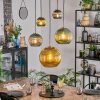 Koyoto Hanglamp, Kogellampje, Hanglamp Goud, Zwart, 5-lichts