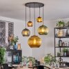 Koyoto Hanglamp, Kogellampje, Hanglamp Goud, Zwart, 5-lichts