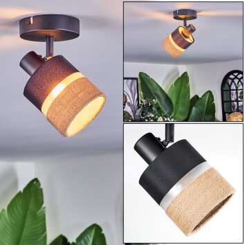 Fallhagen Plafondlamp, Plafondspot Zwart, 1-licht