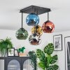 Ripoll Plafondlamp, Kogellampje Blauw, Chroom, Goud, Groen, Koperkleurig, Rookkleurig, 5-lichts