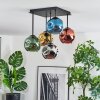Ripoll Plafondlamp, Kogellampje Blauw, Chroom, Goud, Groen, Koperkleurig, Rookkleurig, 5-lichts