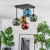Ripoll Plafondlamp, Kogellampje Blauw, Goud, Groen, Koperkleurig, 5-lichts
