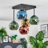 Ripoll Plafondlamp, Kogellampje Blauw, Goud, Groen, Koperkleurig, 5-lichts