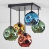 Ripoll Plafondlamp, Kogellampje Blauw, Goud, Groen, Koperkleurig, 5-lichts