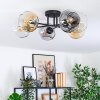 Ripoll Plafondlamp, Kogellampje Amber, Duidelijk, Rookkleurig, 6-lichts