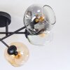 Ripoll Plafondlamp, Kogellampje Amber, Duidelijk, Rookkleurig, 6-lichts
