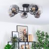 Ripoll Plafondlamp, Kogellampje Duidelijk, Rookkleurig, 6-lichts