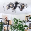 Ripoll Plafondlamp, Kogellampje Duidelijk, Rookkleurig, 6-lichts