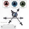 Ripoll Plafondlamp, Kogellampje Blauw, Groen, Koperkleurig, 6-lichts