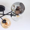 Ripoll Plafondlamp, Kogellampje Amber, Duidelijk, Rookkleurig, 6-lichts