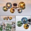 Ripoll Plafondlamp, Kogellampje Blauw, Goud, Groen, 6-lichts