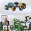 Ripoll Plafondlamp, Kogellampje Blauw, Goud, Groen, 6-lichts