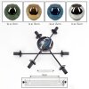 Ripoll Plafondlamp, Kogellampje Blauw, Chroom, Goud, Groen, Rookkleurig, 6-lichts
