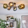 Ripoll Plafondlamp, Kogellampje Blauw, Chroom, Goud, Groen, Rookkleurig, 6-lichts