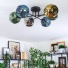 Ripoll Plafondlamp, Kogellampje Blauw, Chroom, Goud, Groen, Rookkleurig, 6-lichts