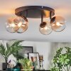 Chehalis Plafondlamp, Kogellampje Amber, Duidelijk, 4-lichts